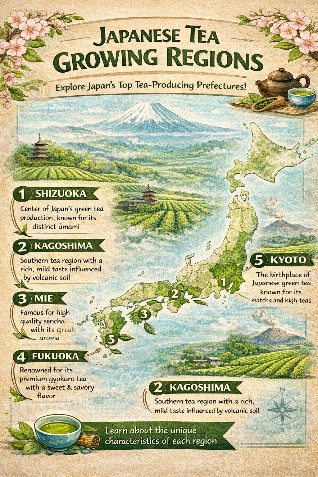 Japanese Tea Growing Regions