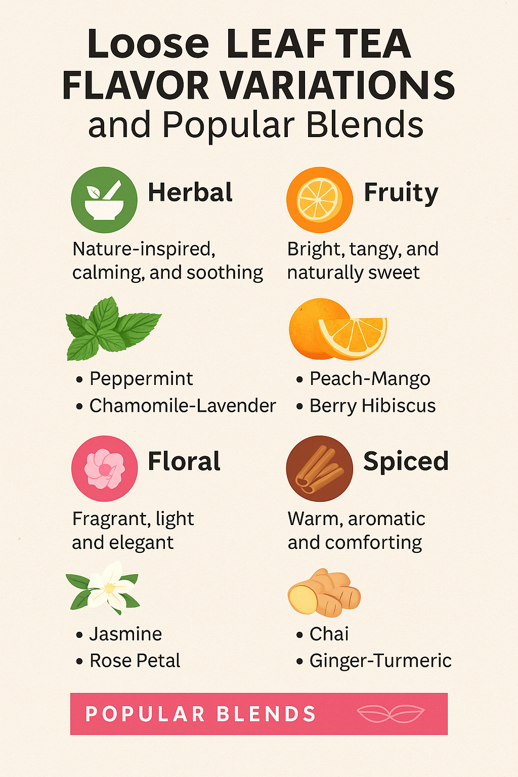 Loose Leaf Tea Flavor Variations and Popular Blends