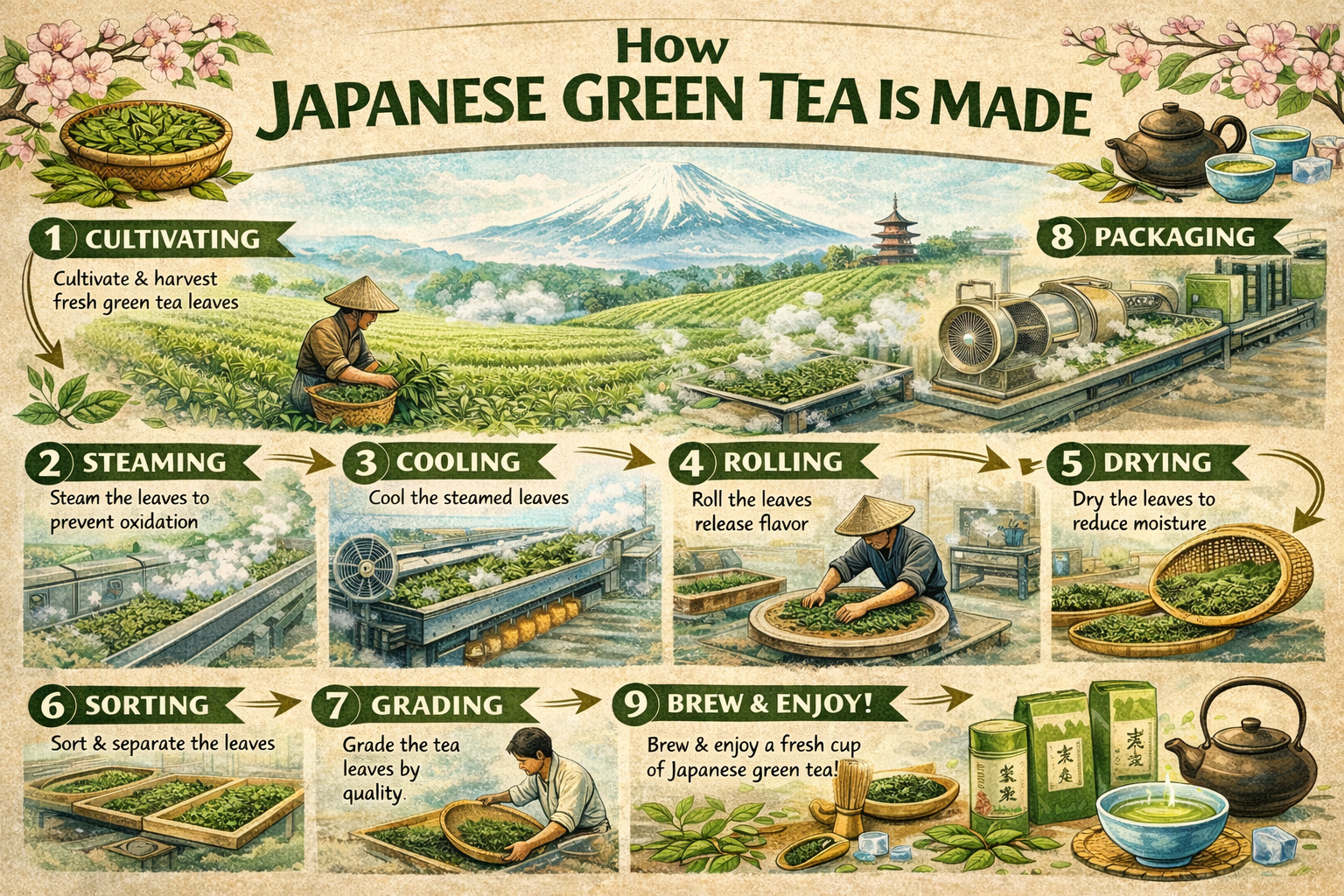 How Japanese Green Tea Is Made