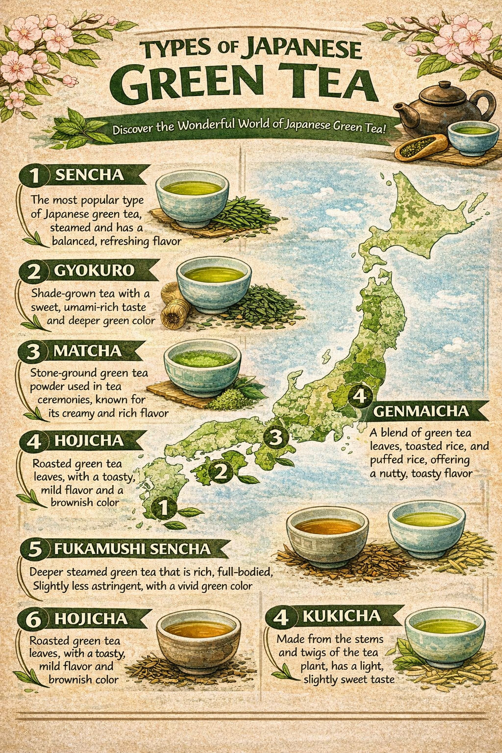 Types Of Japanese Greentea